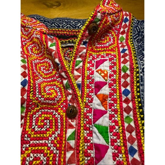 Vintage Indonesian print jacket oversized large - Picture 6 of 8